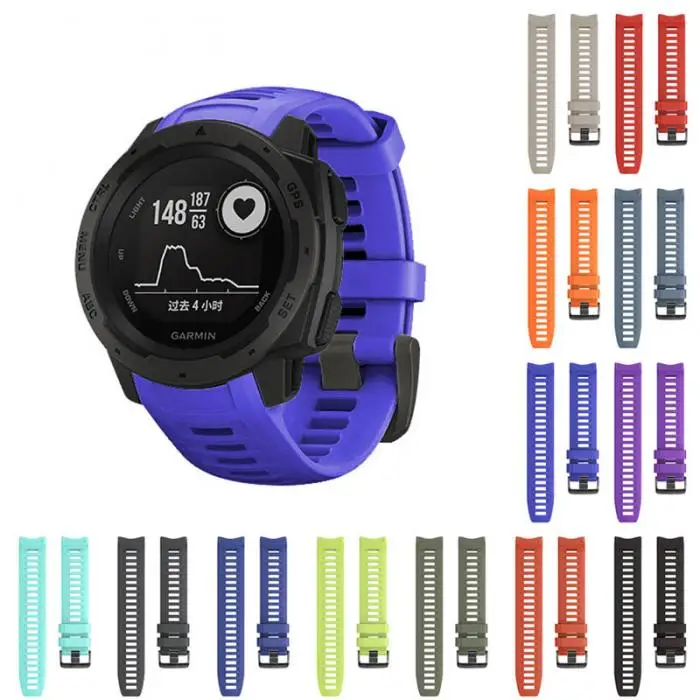 Спортивный силиконовый ремешок для быстрой замены часов для Garmin Instinct LSMK99