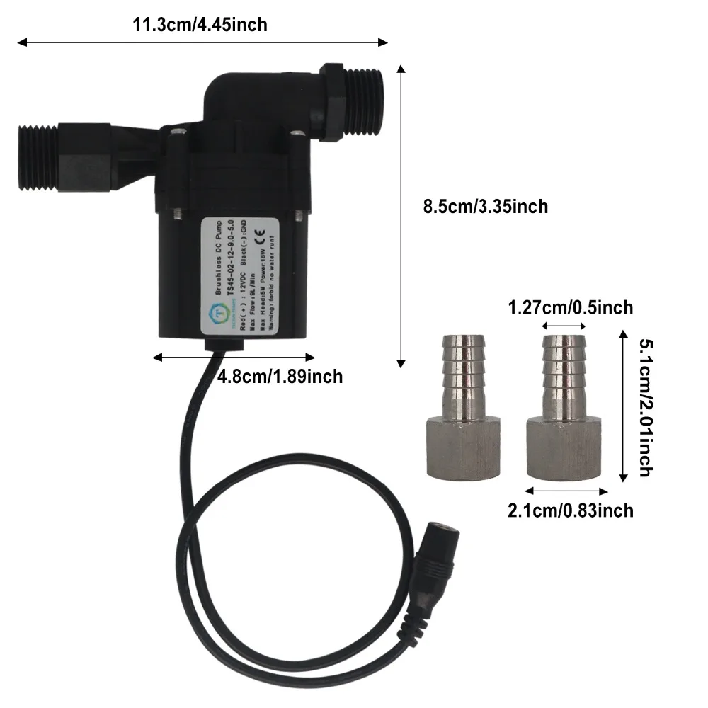 Насос для домашнего пивоварения, циркуляционный Бесщеточный насос с разъемами 12 В постоянного тока