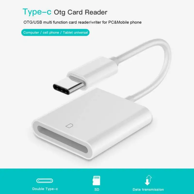 Портативный USB 3,1 Тип C USB-C для SD устройство чтения карт памяти Кабель-адаптер для Macbook samsung huawei Xiaomi