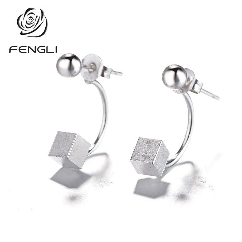

Imitation Pearls Silver Drop Earring for Women 2019 Fashion Square Female Wedding Engagement Jewelry Creative Brincos
