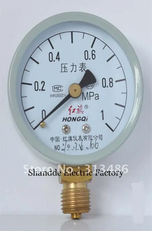 Dial diameter 60mm 0 1Mpa General Pressure Gaugein Pressure Gauges