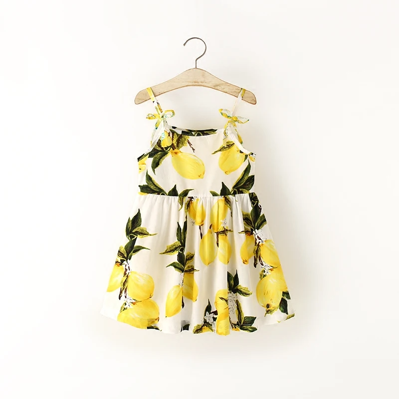 Lemon Dress Baby Girl 2017 Kids Flower Girl Dresses Childrens Fancy Floral For Girls Summer