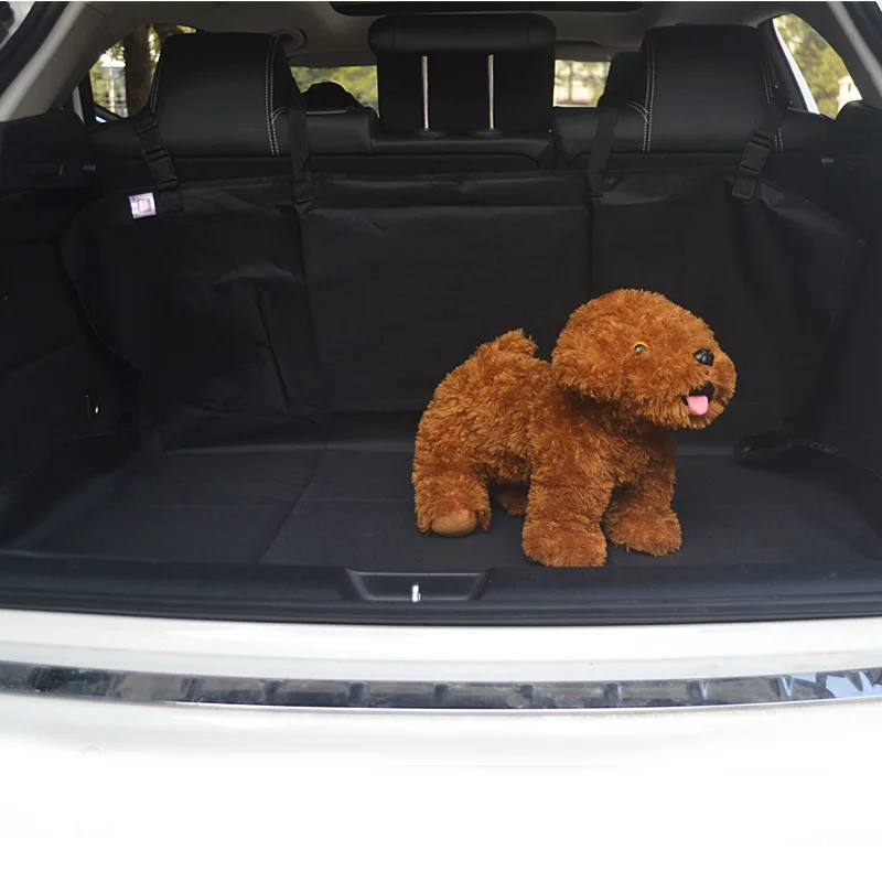 Водонепроницаемый 600D ткань Оксфорд SUV автомобильный коврик для собак Дорожный Чехол для домашних животных барьер для маленьких и крупных собак кошек животных легко чистить 3 цвета - Цвет: Черный