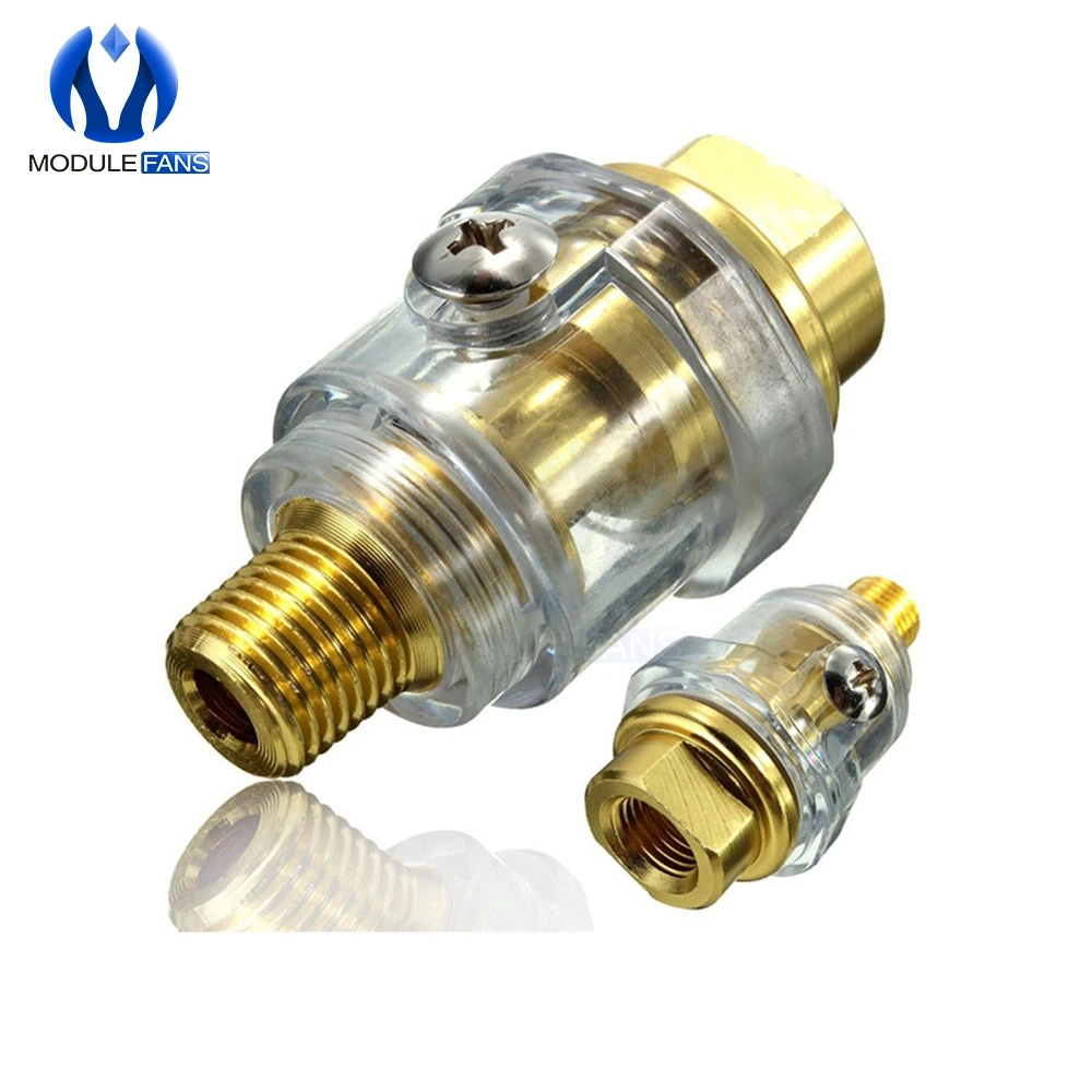 

DIY Hardware Oiler Lubricator of 1/4 1/4" BSP Mini In-Line Oiler Lubricator for Pneumatic Tool Air Compressor Pipe