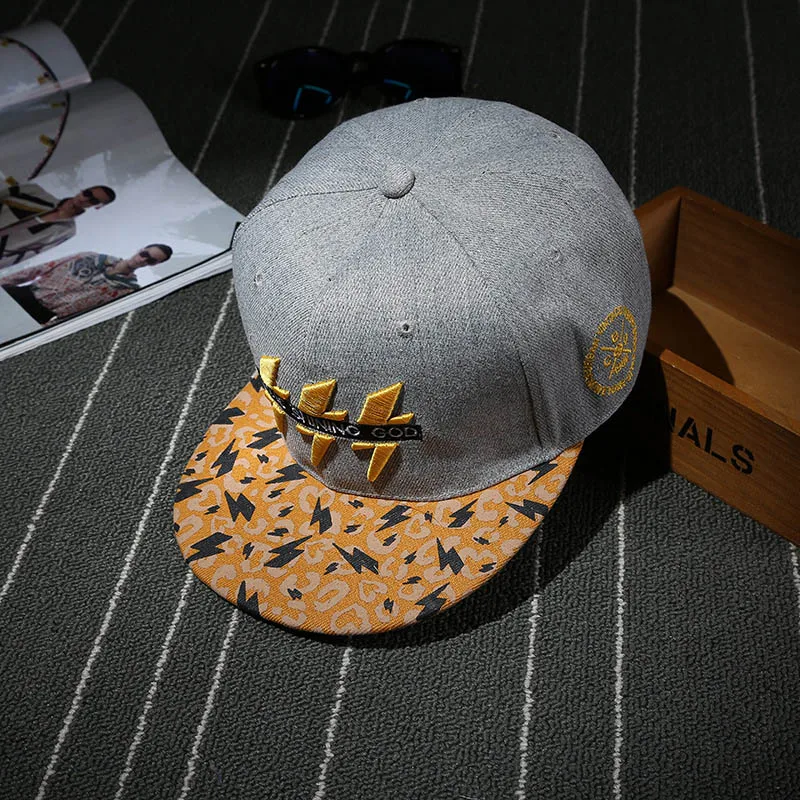 Gray Новые брендовые кепки snapback, черные кепки, хип-хоп кепки Snapback chapeu SWAG SHINING GOD для мужчин и женщин, модные хип-хоп кепки BKX508 - Цвет: Gray