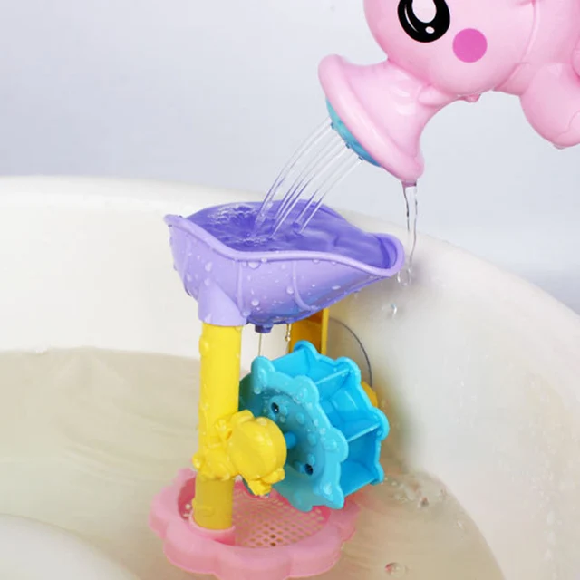 1 Set Bath Toy Shower Spray Water Waterwheel Bathtub Accessories for