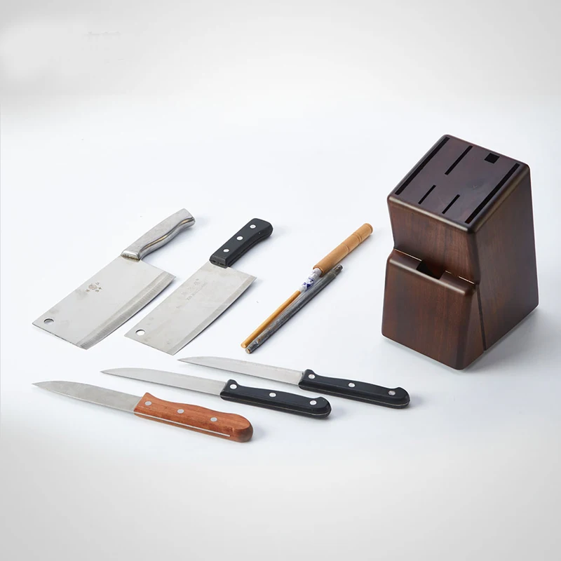  Top Grade Bamboo Kitchen Knife Holder Wood Multifunctional Holder Knife Kitchen Utensils Storage Ra - 32752129547