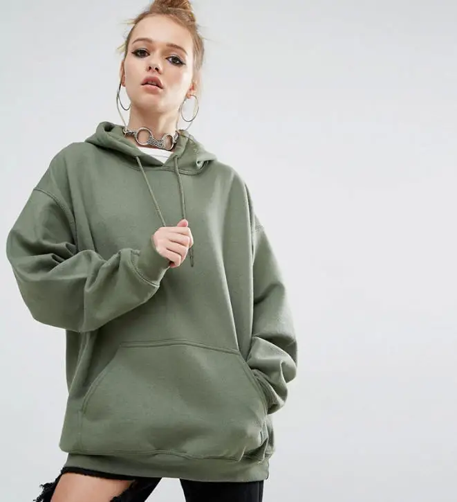 Green oversize hoodie Clearance