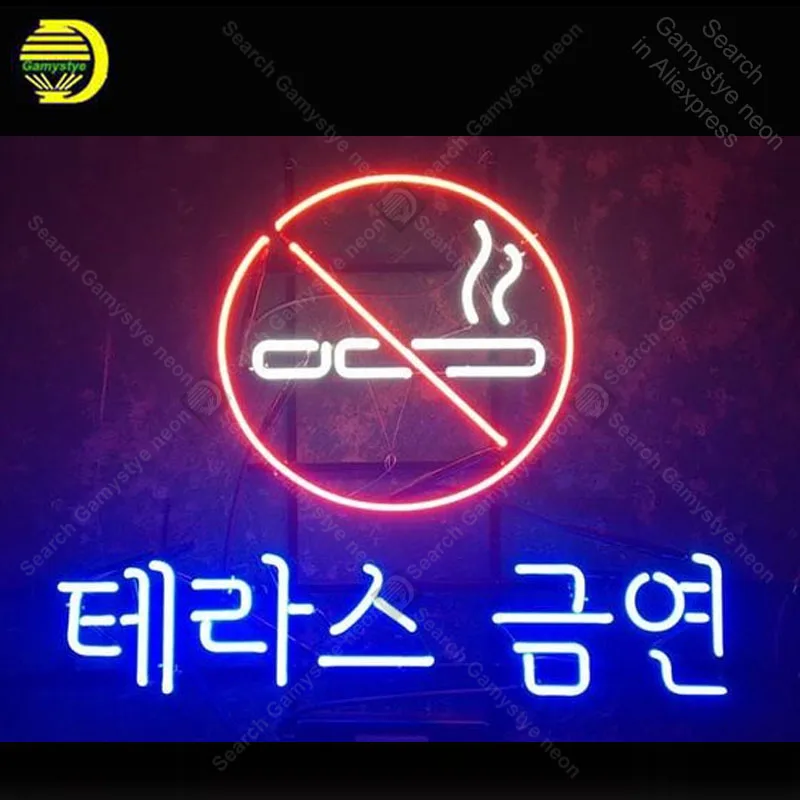 

Neon light Signs for No Smoke Korea Neon Bulbs sign Lamps Glass Handcraft Bar window display neon Letrero Neons enseigne lumine