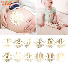 Для беременных Для женщин на фотографию Стикеры удовольствие; р-р 1-12 веху Стикеры s 12 шт./компл