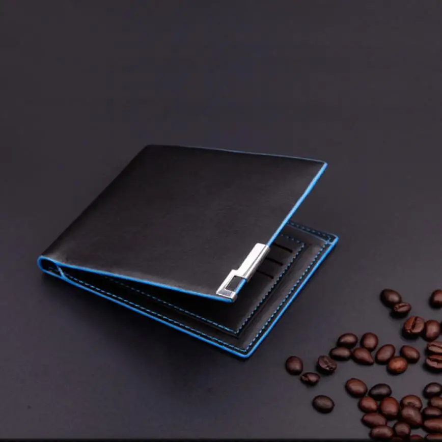 Men Stylish Business Leather Wallet Card Holder Coin Wallet Purse luxury men wallet famous brand credit card holdersMar14