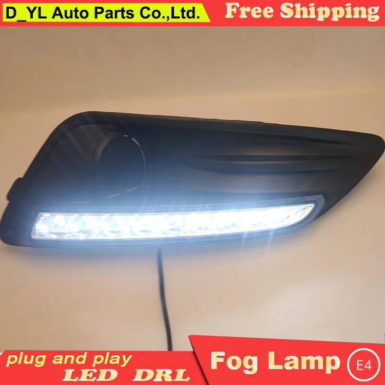 Car Styling Daytime Running Lights for Ford Fiesta LED DRL 13 14 Ford Fiesta LED Fog Light Front