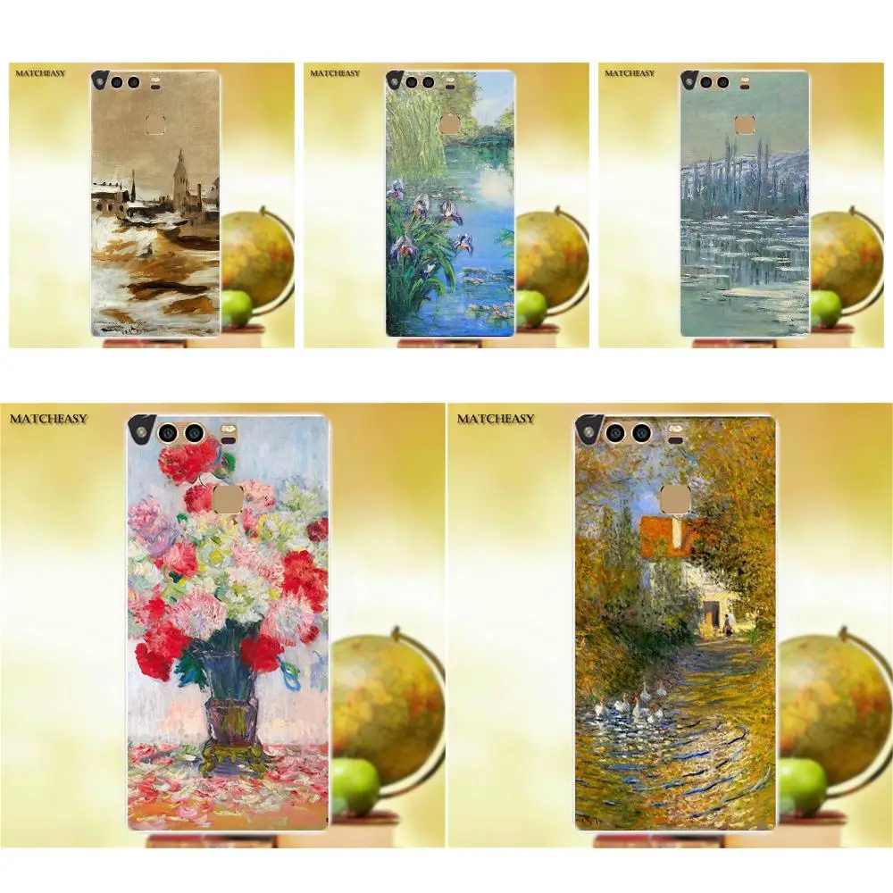 For Huawei G7 G8 Honor 5A 5C 5X 6 6X 7 8 V8 Mate 9 P7 P8 P9 P10 Lite Plus TPU Pattern Classic Art On Claude Monet Winter Snow | Мобильные