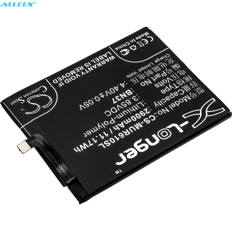 Аккумулятор Cameron Sino 2900 мАч BN37 для Xiaomi/Redmi 6A M1804C3CC M1804C3CE M1804C3CT M1804C3DC M1804C3DE M1804C3DH