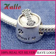 925 пробы серебро Woof талисманы браслеты шармы Apple украшенное кубическими камнями циркония для женщин DIY тонкой ювелирные изделия оптом