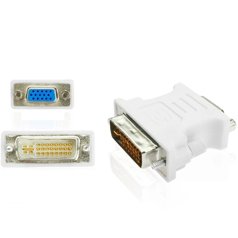 Felkin DVI 24 + 5 لمحول VGA 24 k الذهب مطلي المكونات الذكور إلى الإناث DVI لمحول VGA محول 1080 P ل HDTV العارض مراقب