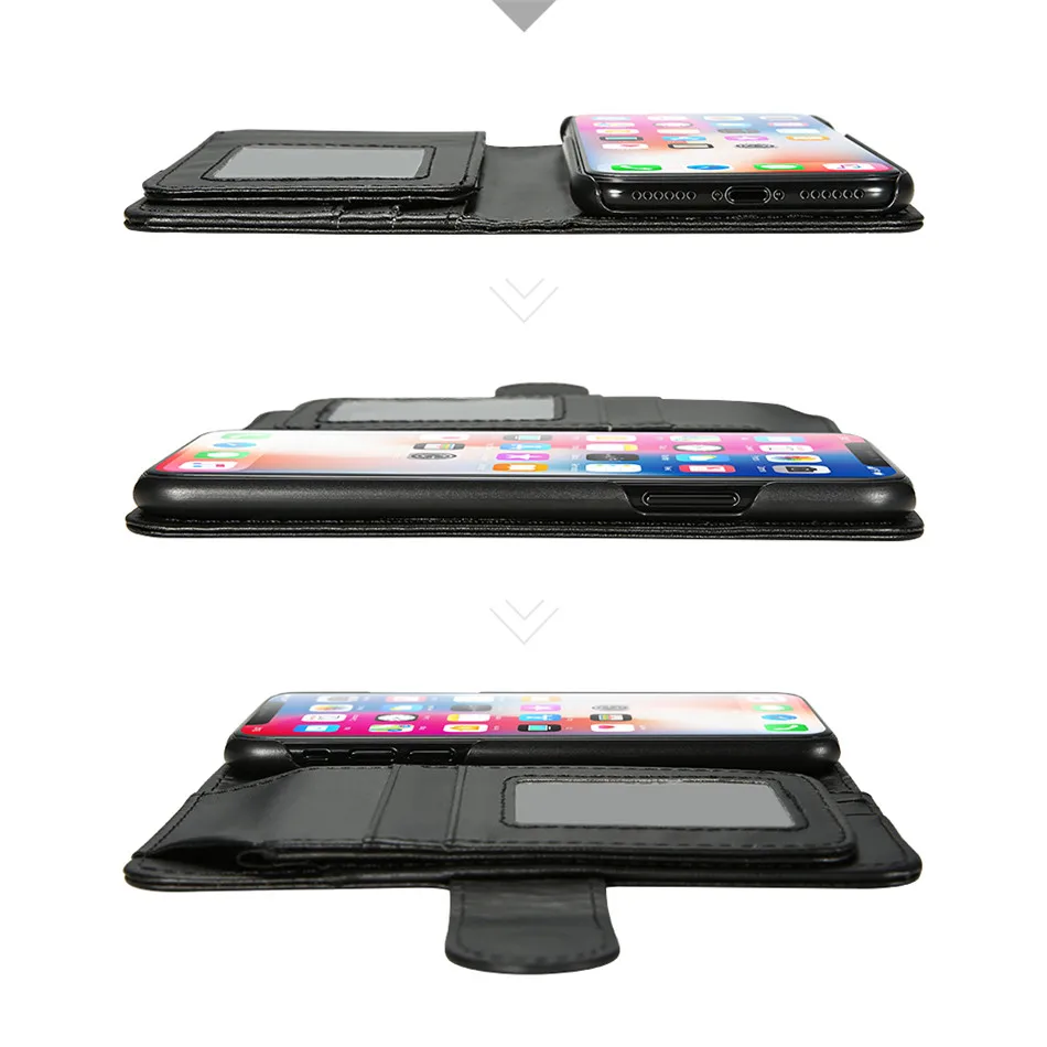 DOEES Foldable Leather Flip Wallet Case For iPhone X 10 Bag Case Vintage Business Card Cash Slot Smooth Touch Cover For iPhoneX (11)