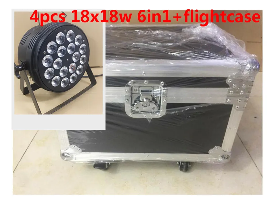4 pz 18x18 W LED Par Luci con 1 flight чехол rgbwa uv 6 в led par luce|rgbwa 6in1|led parrgbwa |