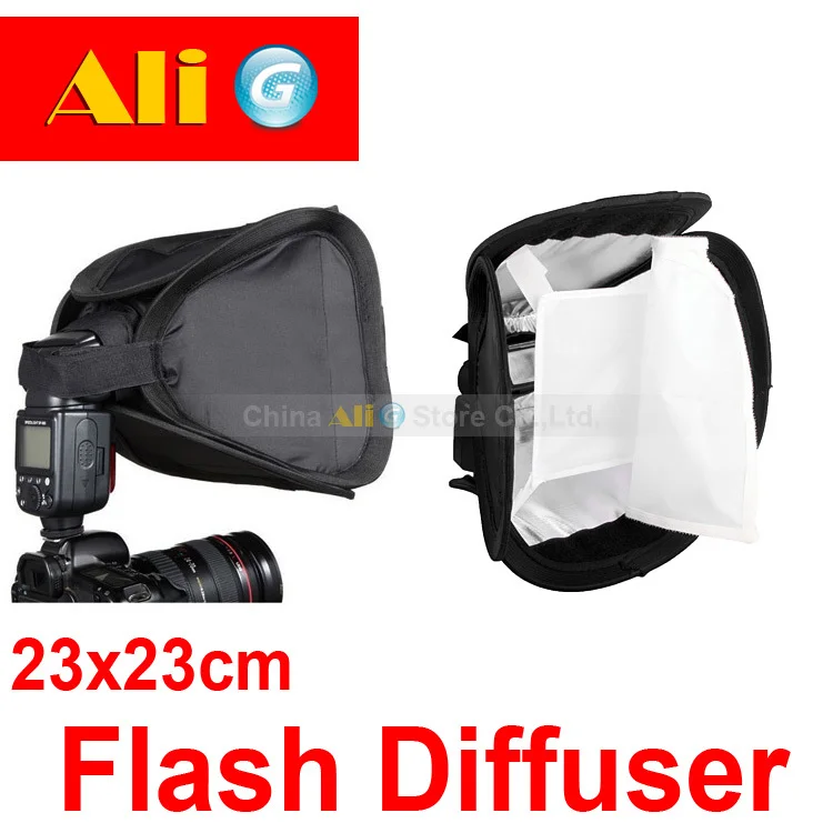 Great buy Offer of  (23 x 23cm) Camera Flash Light Diffuser Soft Box Fits for SB600 SB800 SB900 430EX 580EX YONGNUO YN-