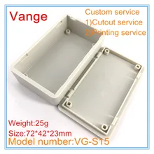 10 шт./лот, Черная Форма для изготовления корпуса, ABS пластик, материал, коробка для проекта 72*42*23 мм с пряжкой для провода, разъем