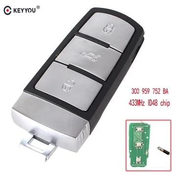 Chiave Telecomando per VW Passat CC  3 tasti 433Mhz ID48 Car Remote Key 3C0 959 752 BA