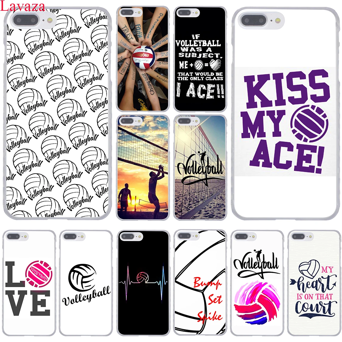 

Volleyball Sports Hard Case Transparent Cover for iPhone 7 7 Plus 6 6S Plus 5 5S SE 5C 4 4S
