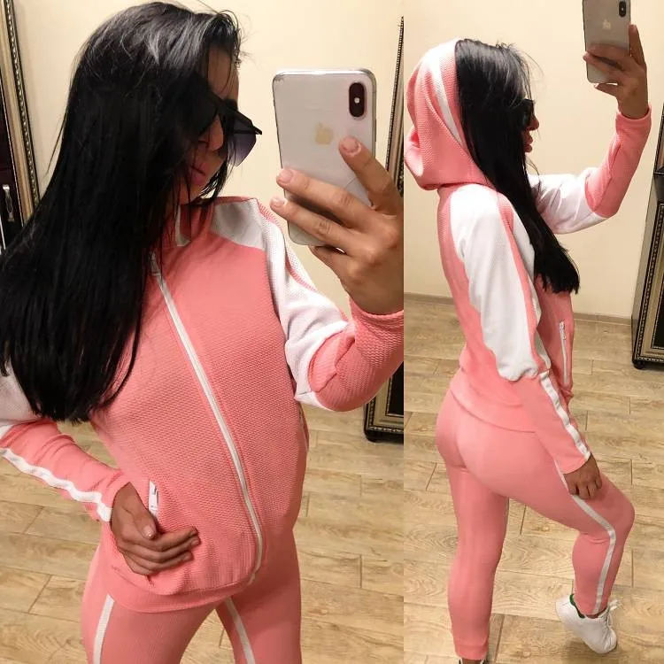

Sfit Winter Womens Sports Sets Female Workout Clothes for Women Sportswear Gym Training Clothing Casual Tracksuit 2019 Fashion