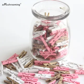 

1000x Mini Clothespins, 1 inch Bag Clips, Wedding Favors, Gift Wrapping, Photo Clips, Party Supplies pick colors St Valentine's