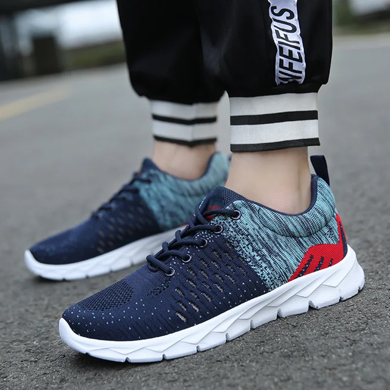 

2019 Sport Running Shoes For Men Casual Shoes Men Flats Outdoor Sneakers Mesh Breathable Walking Shoes Footwear Sport Trainers