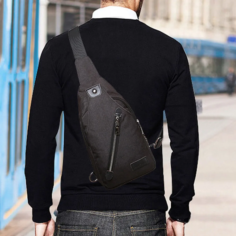 

Outdoor Sports Canvas Unbalance Crossbody Shoulder Bag Chest Bag Durable Fanny Waist Pack Waist Bags Belt Canvas