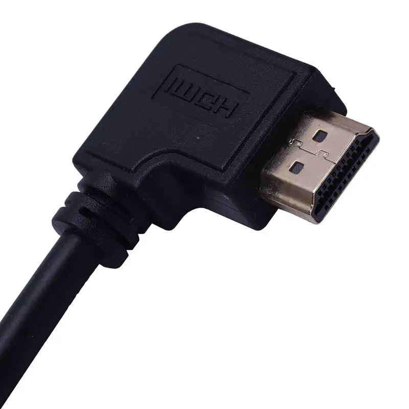 90 градусов прямой угол А к Hdmi 2,0 высокоскоростной кабель, Позолоченный разъем, 18G, поддержка Ethernet, 3D, 4K и возврат звука