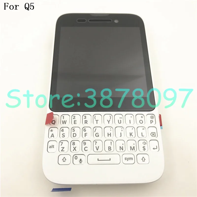 

Original Full Housing New LCD Display Touch Screen Digitizer+Bezel Frame+Keyboard+Battery Door Cover For BlackBerry Q5