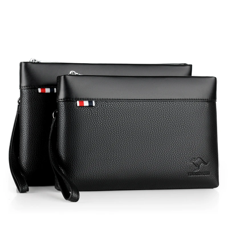 

New Design Genuine Leather Men's Day Clutch Casual Envelop Bag Male Messenger iPad Bag Soft Handbag Casual Tote