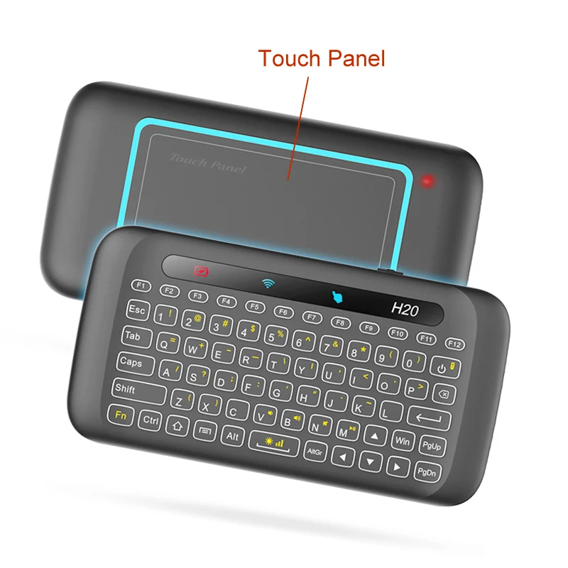 

H20 with backlight 2.4GHz Air Mouse Wireless Keyboard and Full Screen touchpad for H96 M8S Android TV Box with Learning Function