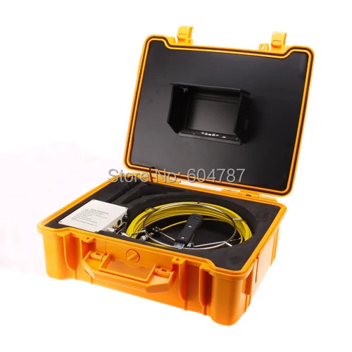 

30M Sewer Pipe Waterproof Camera Pipeline Drain Inspection System 7" Monitor CCTV DVR System