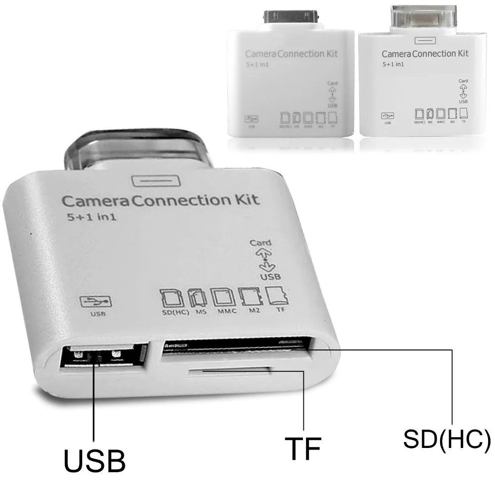 New 5 In 1 Usb To Sd Tf Card Reader Camera Connection Kit Adapter For Ipad 2 3 Camera Connection Kit Card Readerconnection Kit Aliexpress
