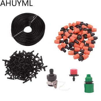 

AHUYML 1 Sets Fog Nozzles Irrigation System Portable Misting Automatic Watering 5m Garden Hose Spray Head 4/7mm Tee Connector
