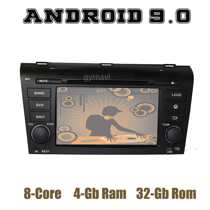##BUY Android 9.0 Car GPS DVD Multimedia Player for mazda 3 2004 2009 with PX5 octa core wifi usb 4+32GB Auto Stereo Headunit