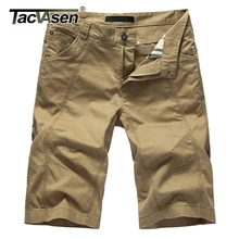 TACVASEN карго шорты мужские летние хлопковые до колена легкие рабочие шорты прямые военные тактические Карго короткие брюки 29-44
