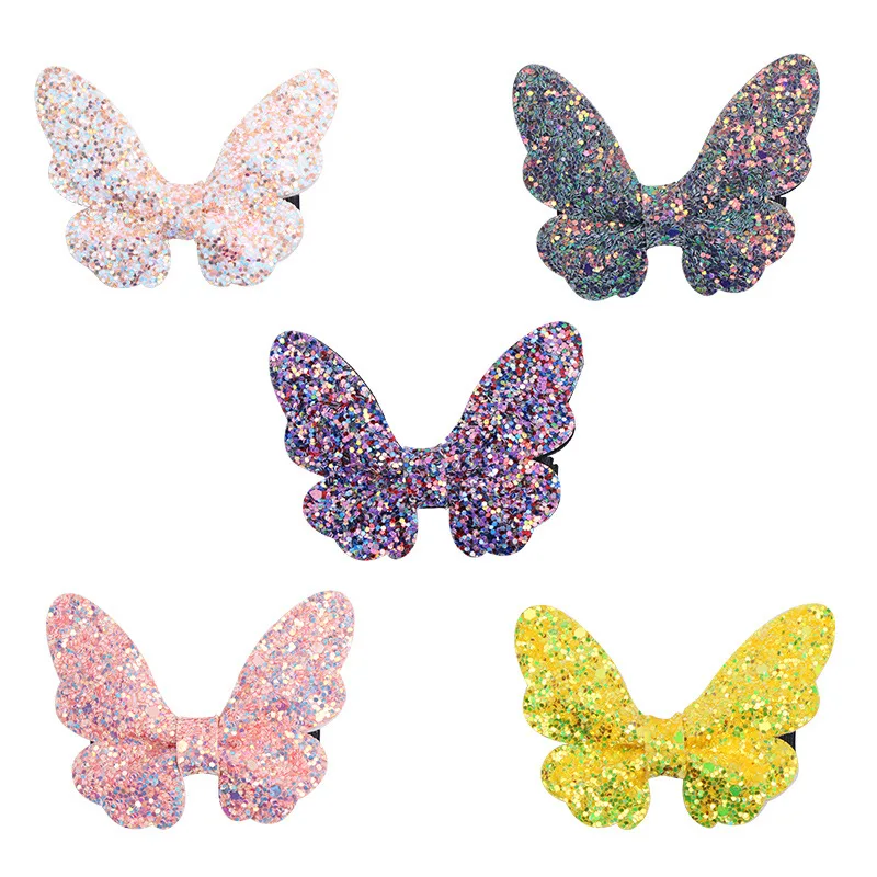 

Sequin Butterfly Hair bows Cute Cartoon Hairpins Hair clips Fashion Lovely Hair Accessories for Kids Girls Barrettes Hair ties