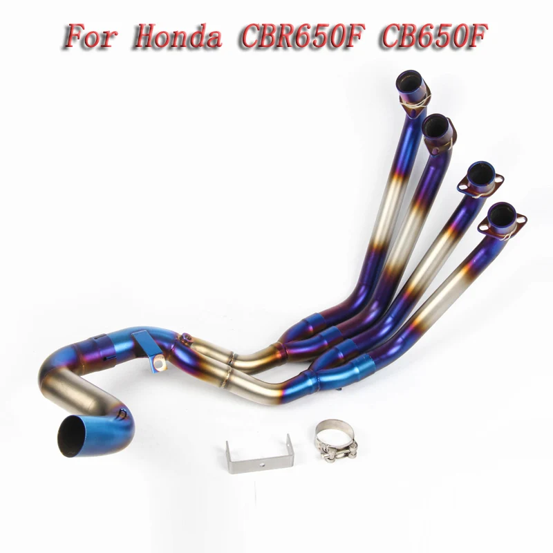 CBR650F CB650F Передняя Соединительная труба полная система мото rclcle выхлопная труба глушитель escape moto для Honda CBR650F CB650F слипоны - Цвет: B
