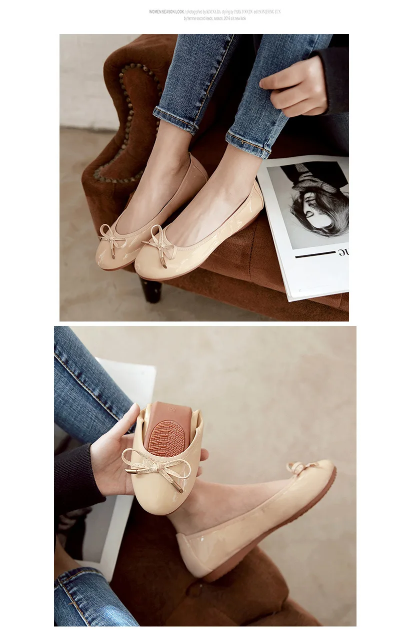Женская обувь из искусственной кожи на плоской подошве; модные тонкие туфли без застежки с круглым носком; прогулочная обувь с открытым