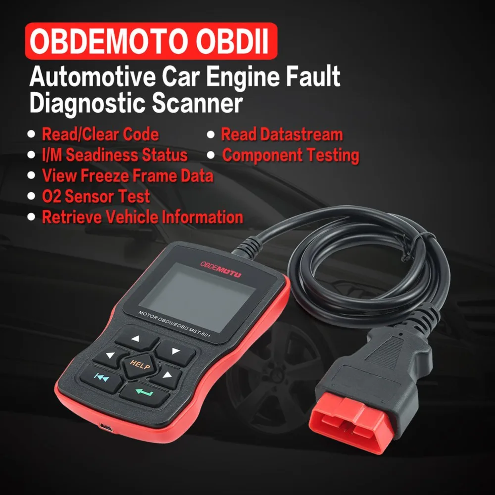 Мастер obdemoto OBD2 MST-601 автомобильные авто двигатель считыватель кода неисправностей Авто диагностический сканер диагностический инструмент с multi-языком