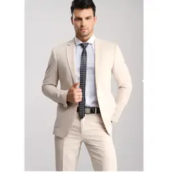 Индивидуальные новый мужской костюм два-Костюм из нескольких предметов (куртка + Штаны) мужская одной кнопки деловая Повседневная