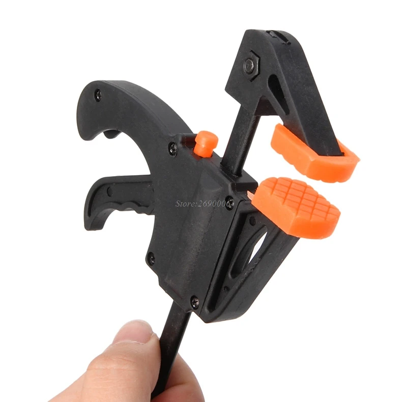 

4 Inch Wood-Working Bar Clamp Quick Ratchet Release Speed Squeeze DIY Hand Tools JUN13