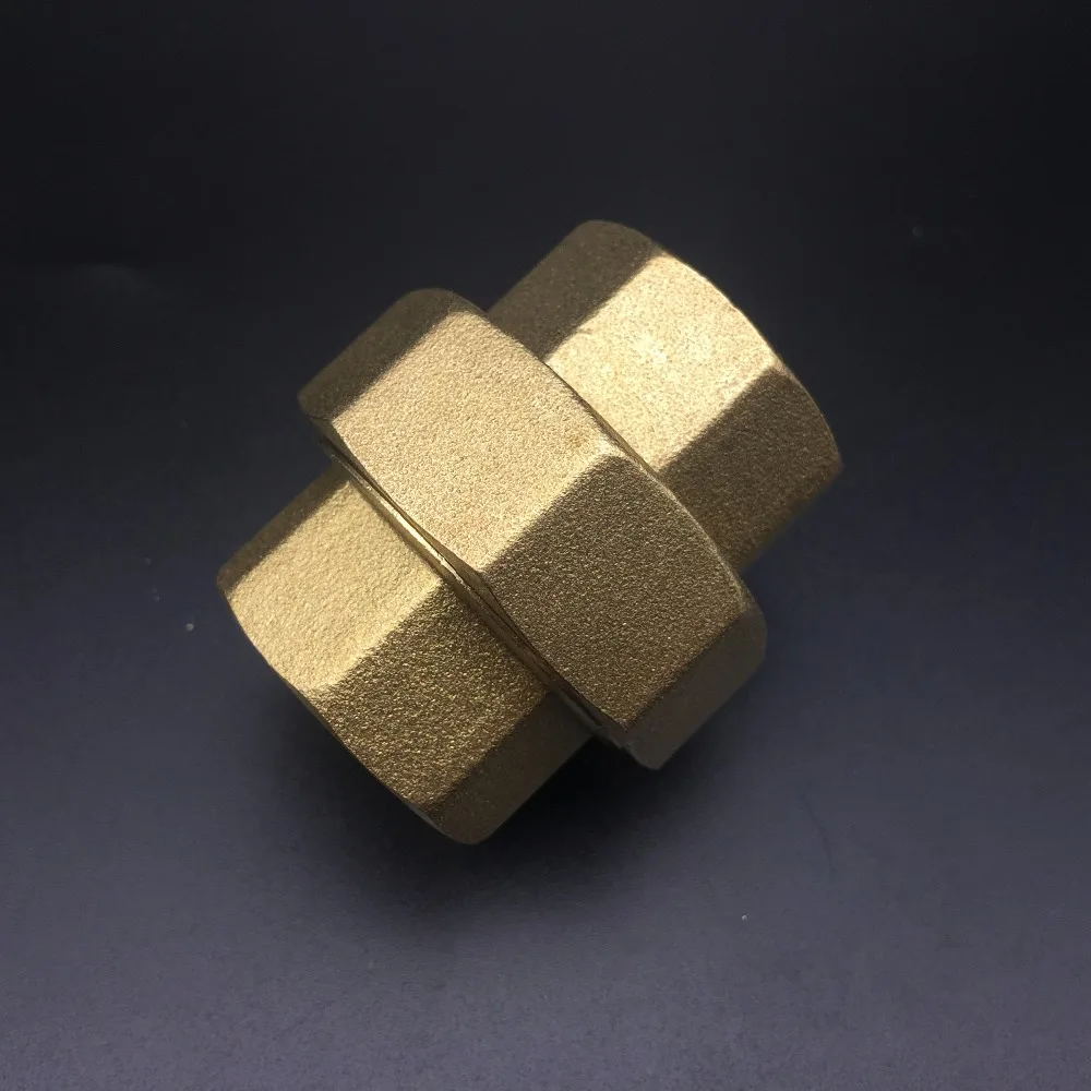 DN6 G 1/8" BSP Female Three Piece Union Set Brass Pipe Coupling Joiner