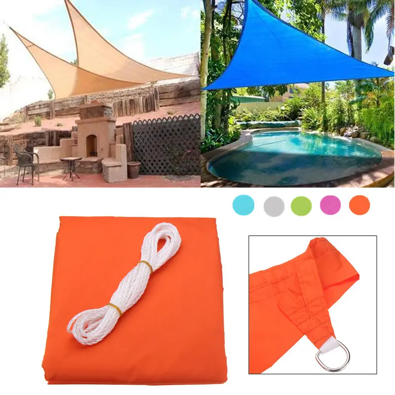 3x3x3 metros resistente al agua al aire libre triángulo sol refugio anti-UV de polietileno con dosel tienda velas de sombra toldo jardín sombrilla panel 3x3x3 metros resistente al agua al aire libre triángulo sol refugio anti-UV de polietileno con dosel tienda velas de sombra toldo jardín sombrilla panel