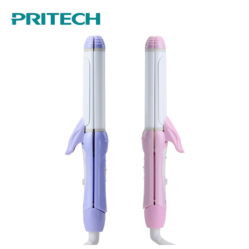 Продажа PRITECH 2 в 1 Электрический завивки волос и выпрямитель личные укладки волос инструменты волна Турмалин Керамика стайлер щипцы для завивки