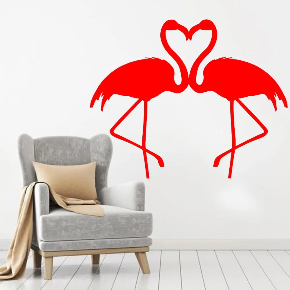 

Birds Fauna Flamingo Pink Bird Vinyl Sticker Home Decor Bedroom Kids Nursery Room Wall sticker Living Room Art Murals M-59