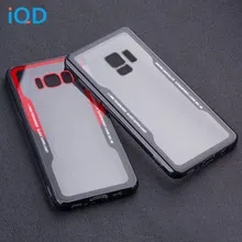 IQD For Galaxy S9 S8 Plus Case Clear Transparent Cover for Samsung Note 8 9 A8 Back Full Protective Hard TPU Bumper J730 J530